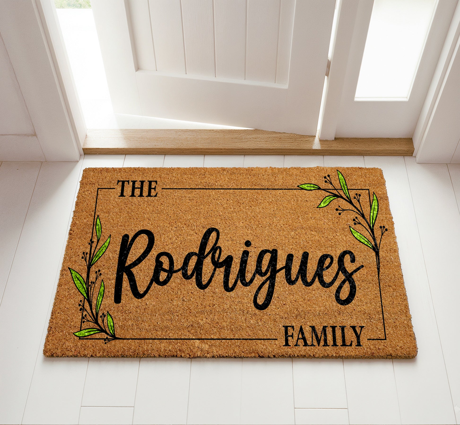 Berry Design Personalized Christmas Doormat, Welcome Mat, Housewarming Gift