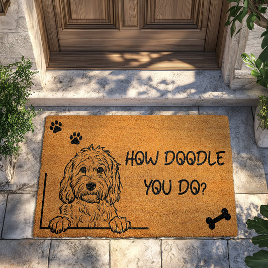 Doodle Doormat: Welcome with Wag, Tail-Wagging Housewarming Gift