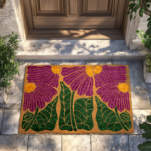 Colorful Floral Doormat, Boho Home Decor for Spring Porch