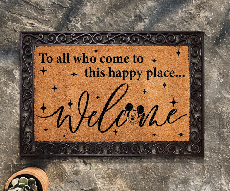 Mickey Welcome Doormat - Disney Magic for WDW Lovers