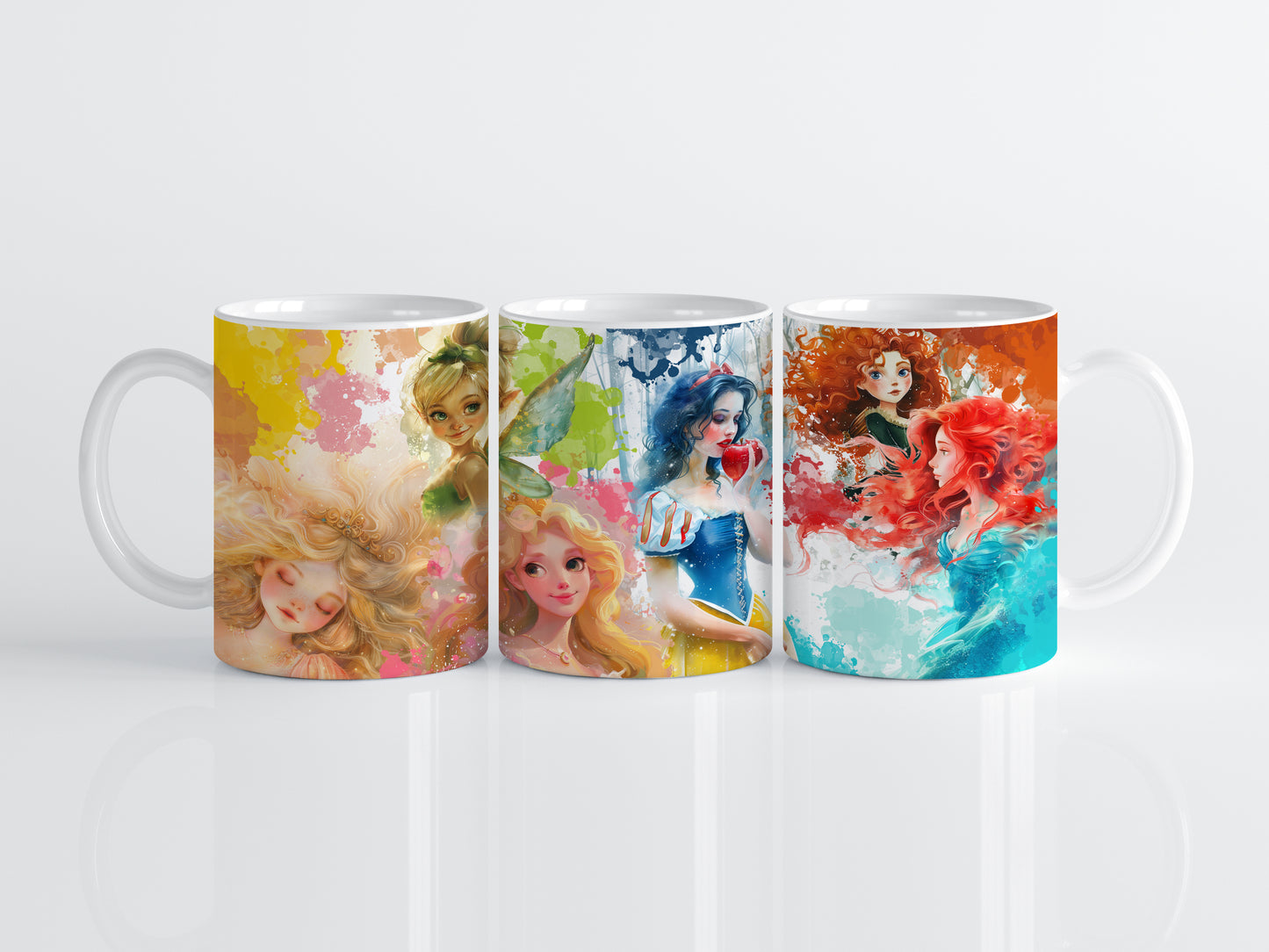 Charming Disney Princess Mug, Snow White & Merida Tea Cup