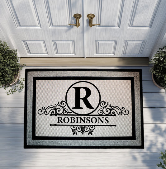 Personalized Family Name Doormat, Unique Custom Welcome Mat Options