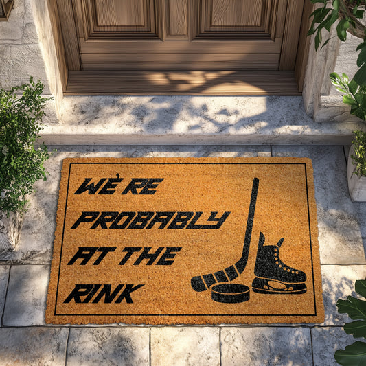 Rink Doormat: Hockey Fan's Welcome Rug, Funny Housewarming Gift