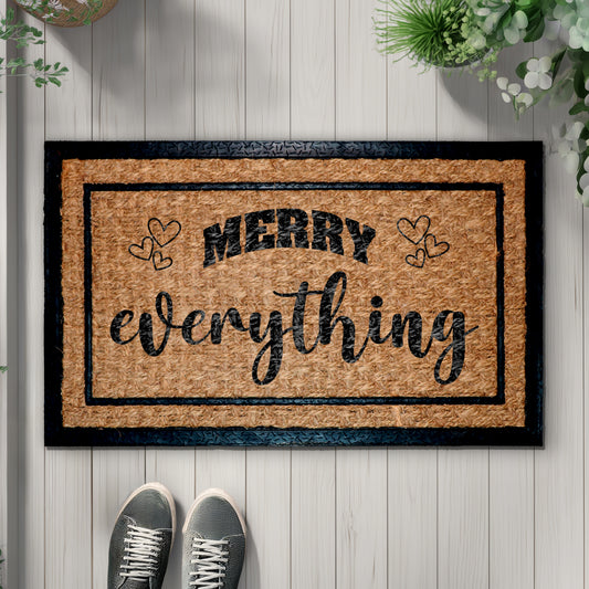Merry Everything Doormat: Holiday Cheer for Your Home Entrance!