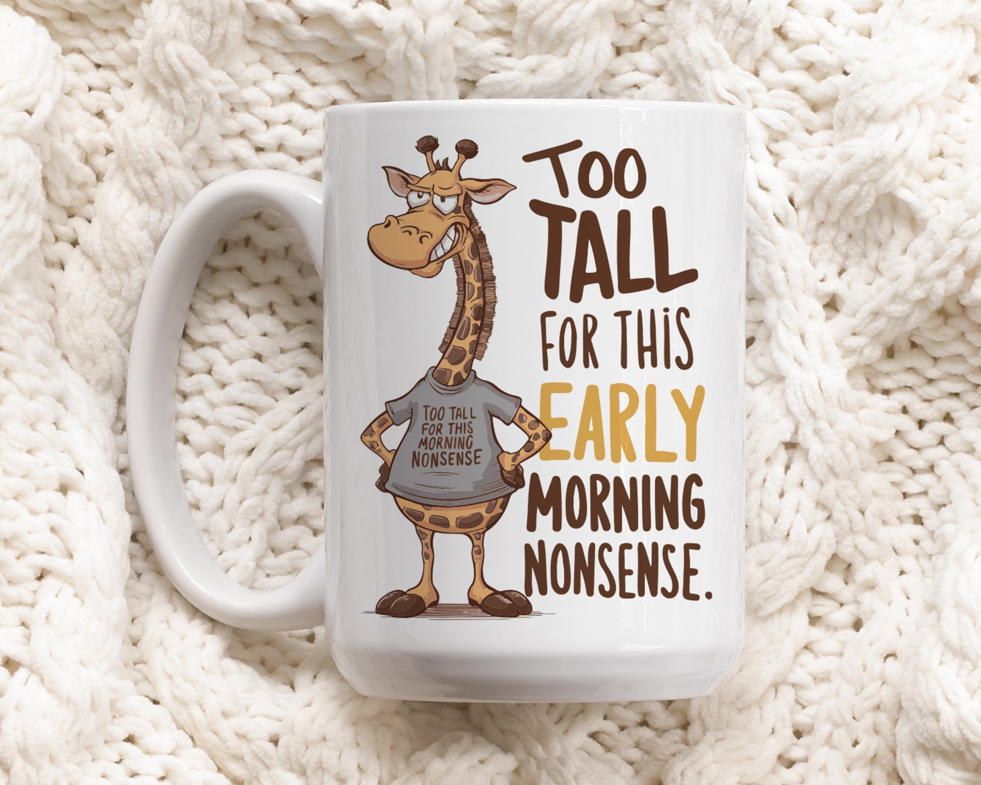 Quirky Giraffe Mug: Funny Cup for Tall Animal Lovers