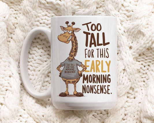 Quirky Giraffe Mug: Funny Cup for Tall Animal Lovers