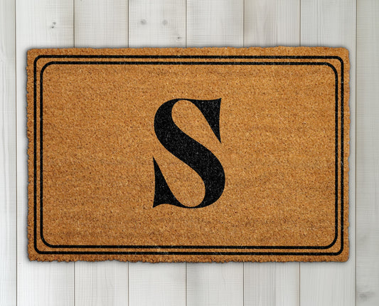 Custom Monogram Doormat, Personalized Home Decor, Family Front Porch Rug