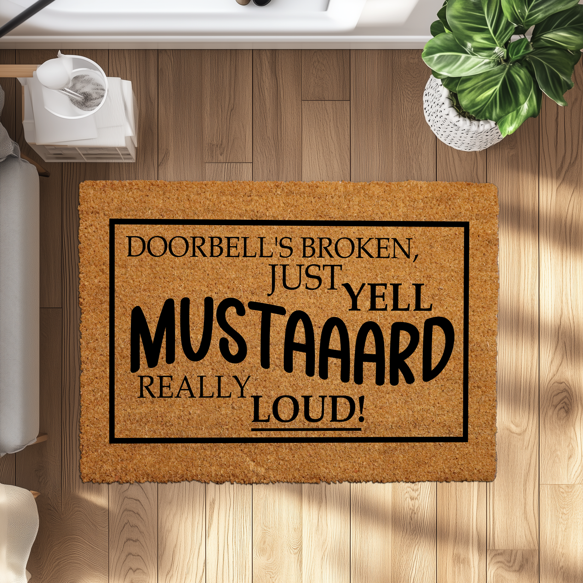 Quirky Coir Doormat, Funny Welcome Mat, Unique Home Decor Gift