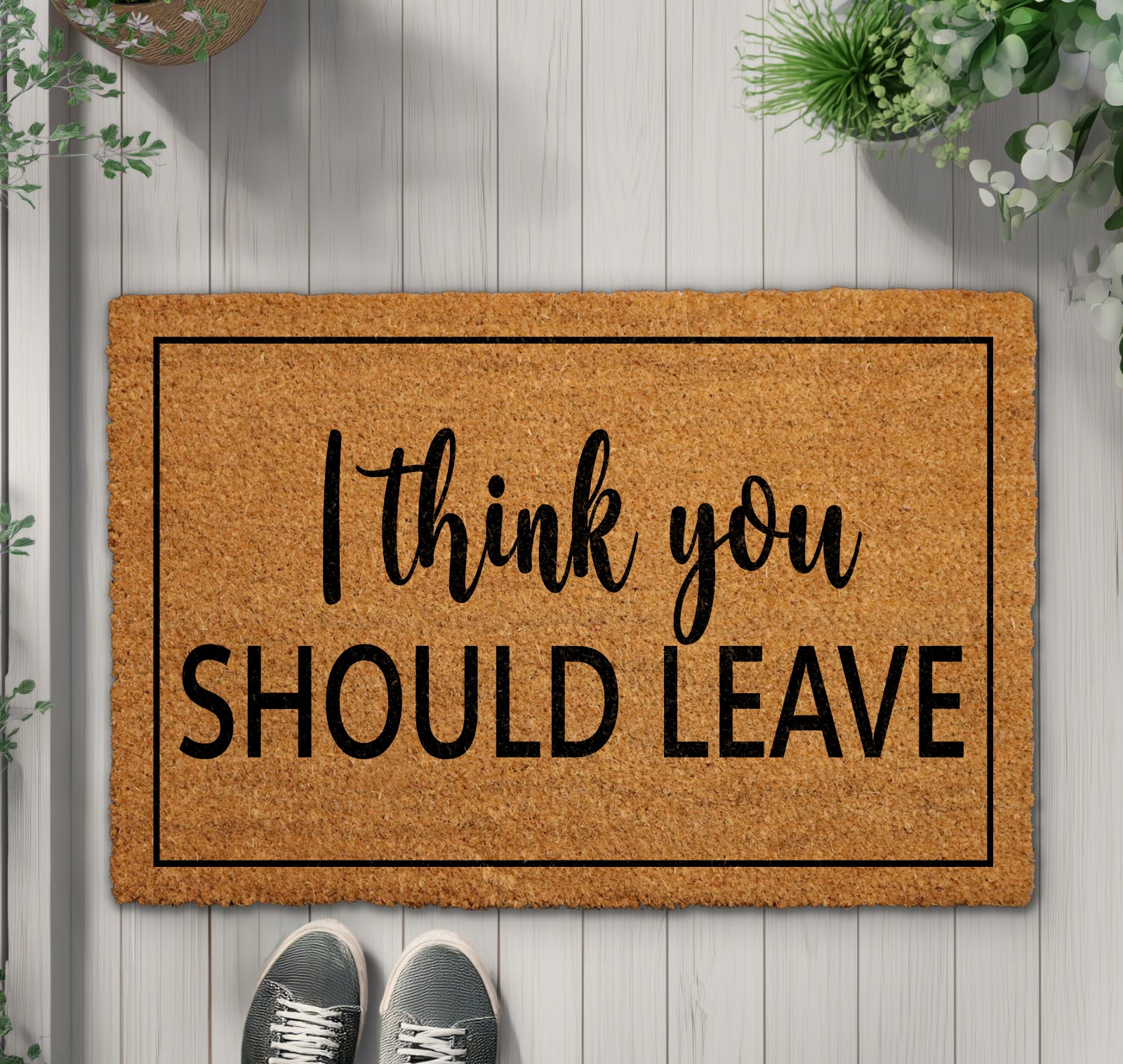 Sarcastic Front Porch Rug, Humorous Housewarming Gift - Shop Now!