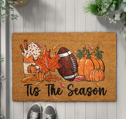 Cozy Welcome: Thanksgiving Mat, Pumpkin Spice, Football – Perfect Housewarming Gift!