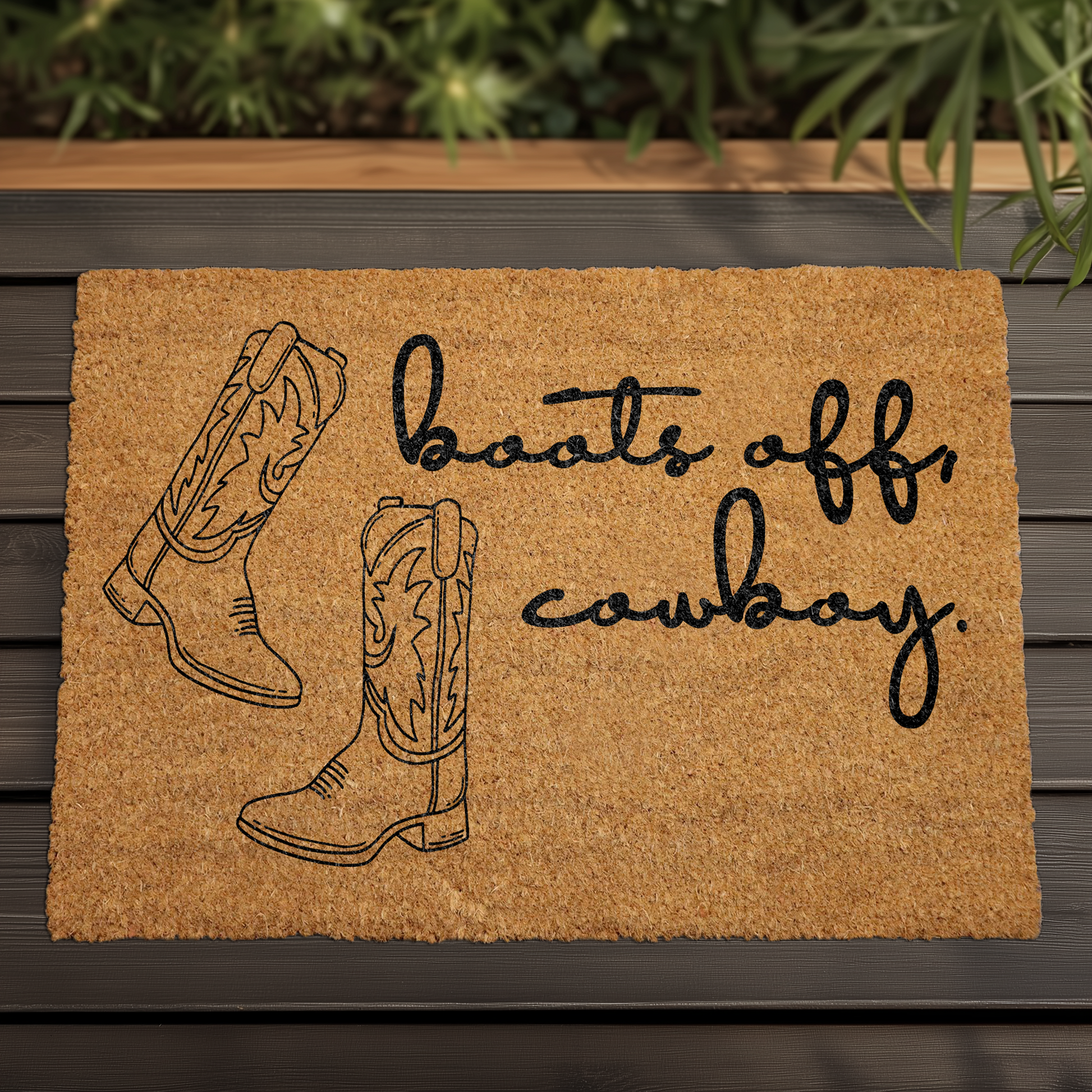 Western Welcome: Ranch Outdoor Cowboy Doormat, Southern Home Decor