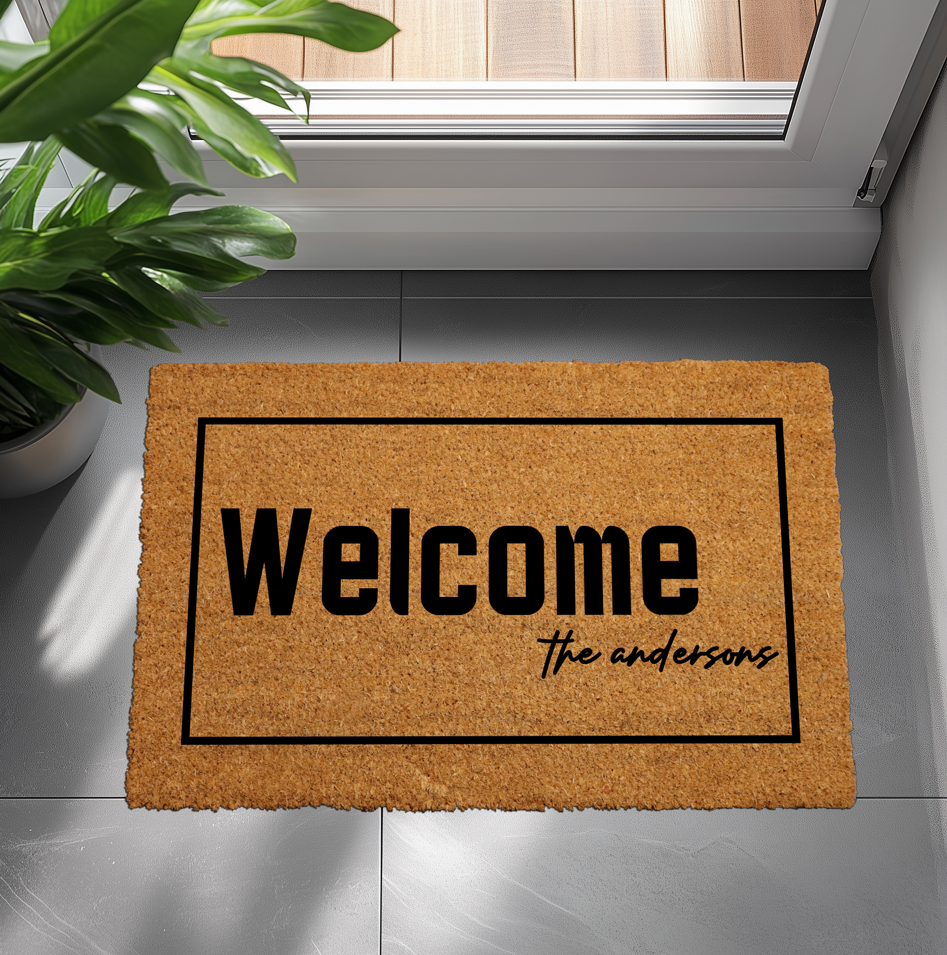 Personalized Family Name Coir Doormat, Perfect Housewarming & Wedding Gift