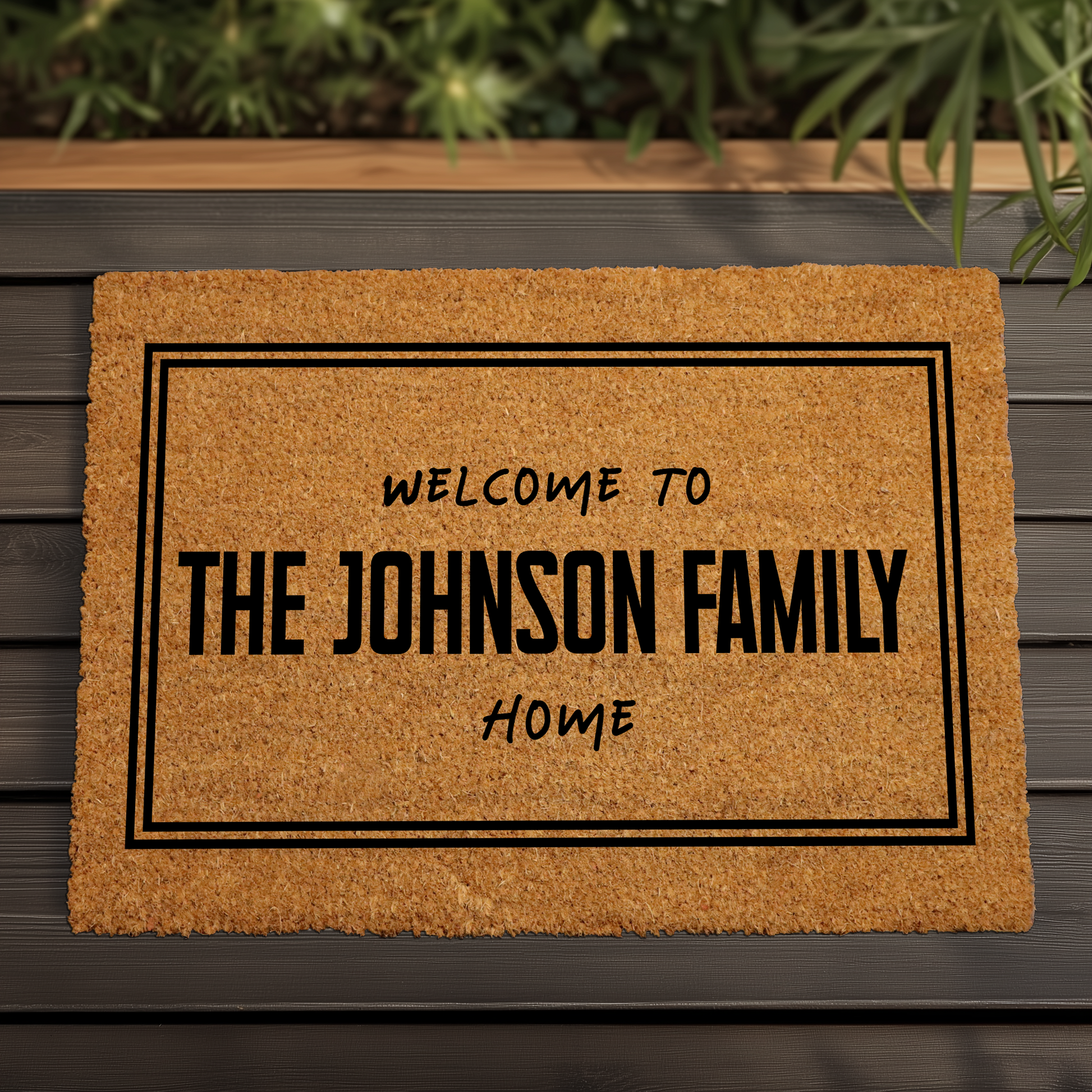 Personalized Family Name Coir Doormat, Perfect Housewarming & Wedding Gift