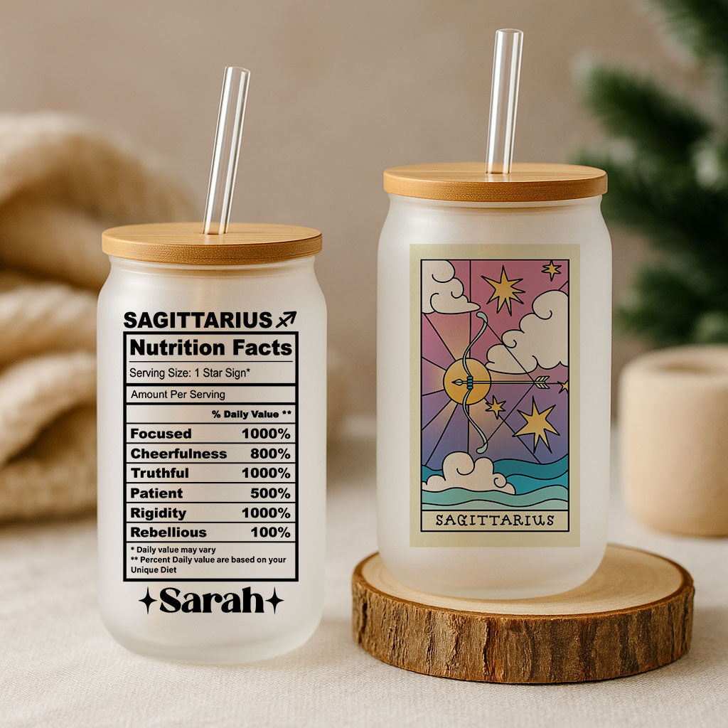 Discover Your Custom Zodiac Signs Can Glass Tumbler!