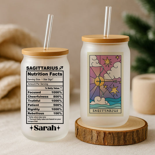 Discover Your Custom Zodiac Signs Can Glass Tumbler!