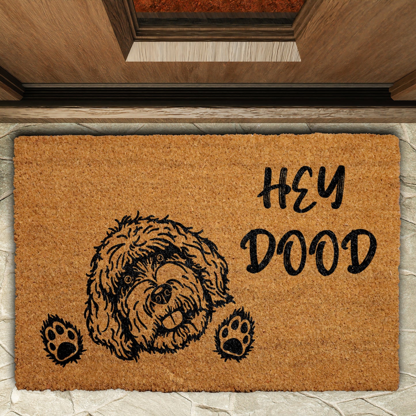 Goldendoodle Doormat: Labradoodle Welcome Rug, Dog Lover House Decor