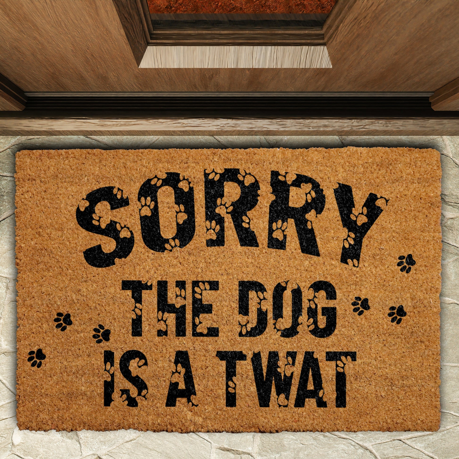 Twat Dog Doormat: Humorous Dog Lover Welcome Rug, Unique Housewarming