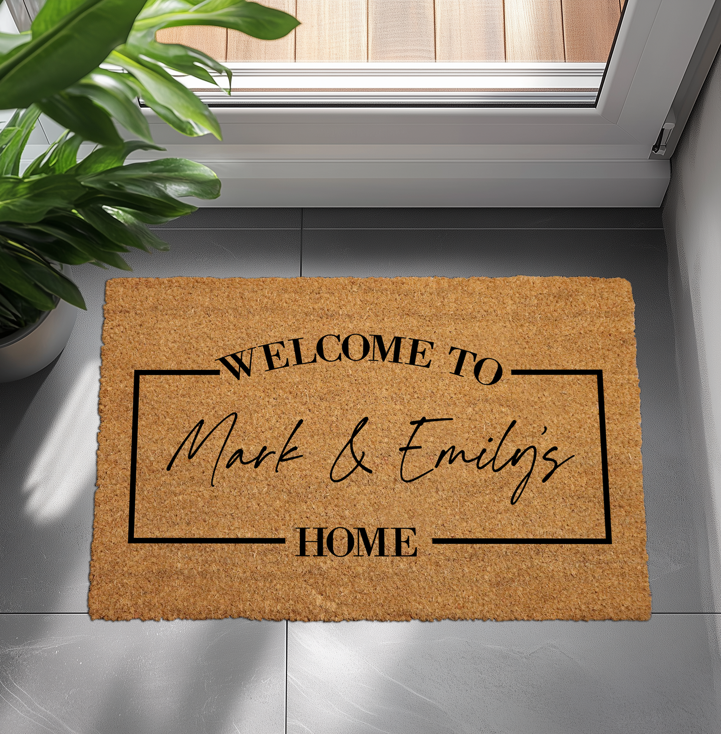 Custom Family Doormat, Coir Entry Mat - Ideal Housewarming Gift