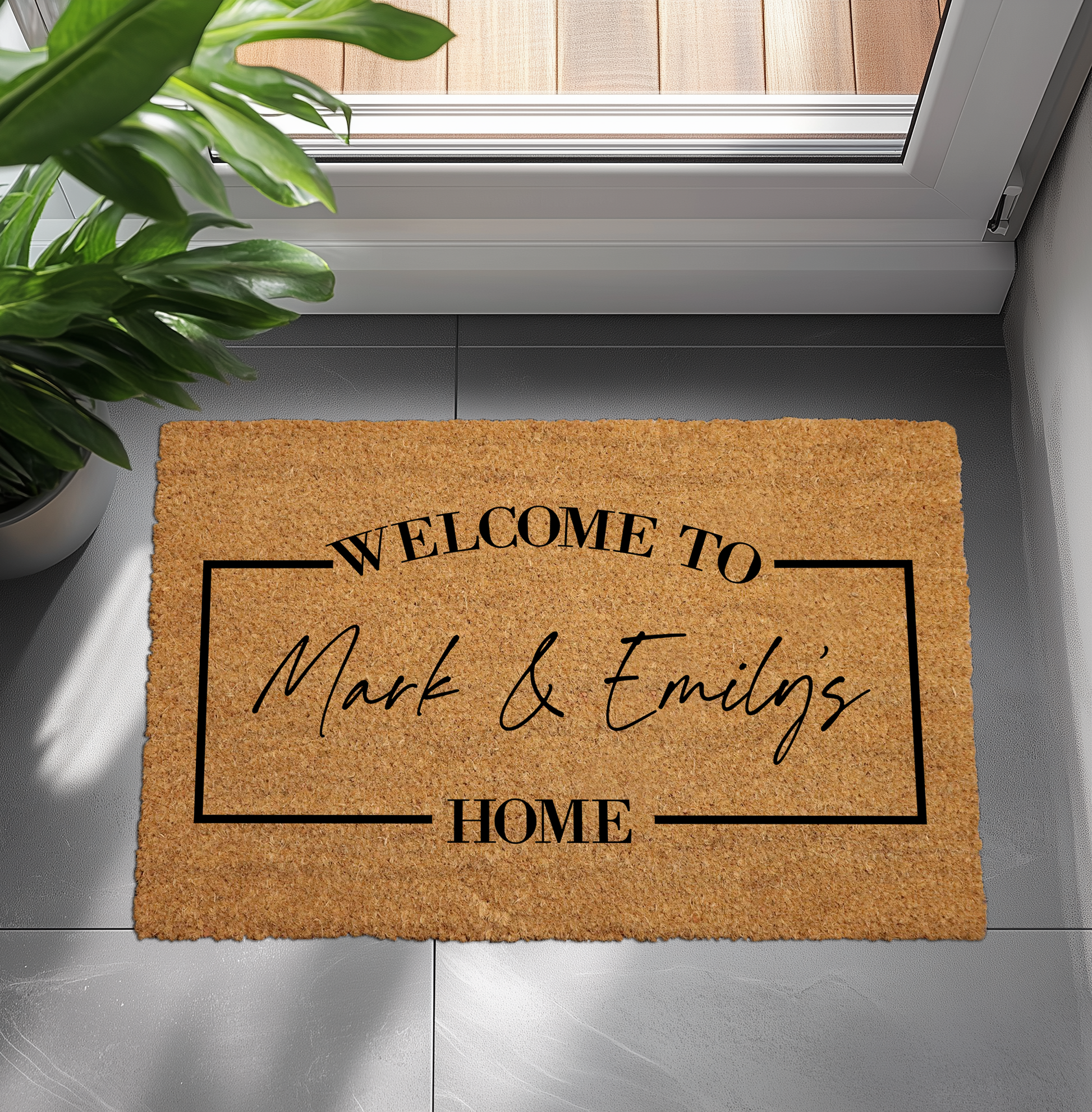 Custom Family Doormat, Coir Entry Mat - Ideal Housewarming Gift