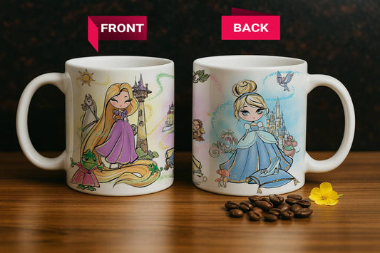 Enchanting Disney Princess Ceramic Mug, Magical Tea Party Giftware