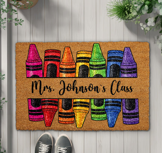 Custom Teacher Name Doormat, Classroom Welcome Mat, Back-to-School Gift