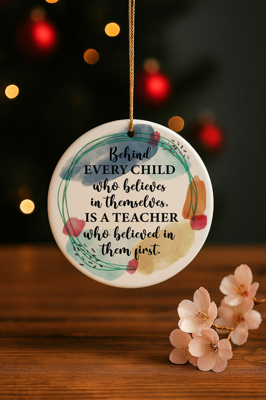 Watercolor Ornaments, Thank You Difference Maker Teacher Appreciation Present