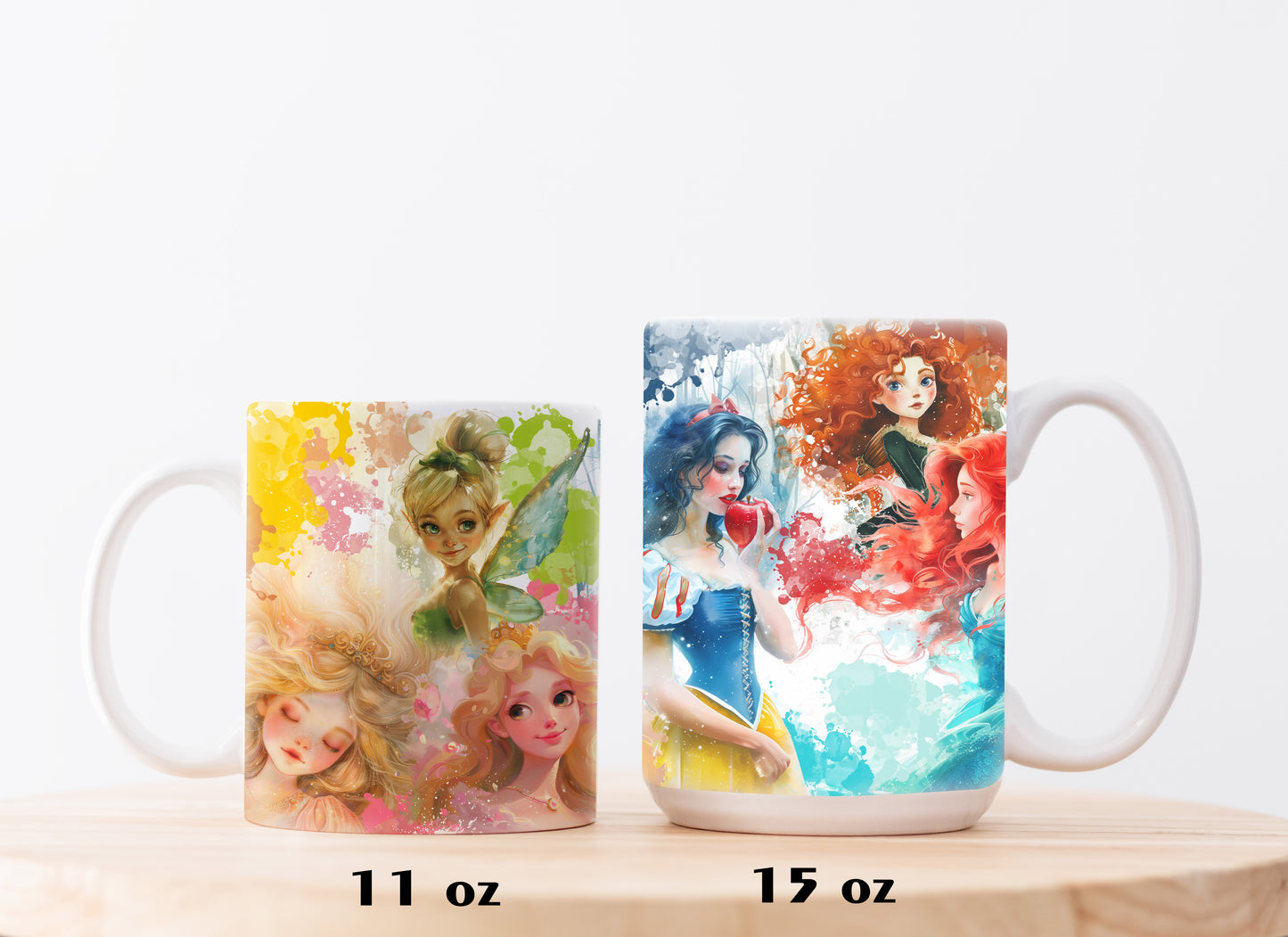 Charming Disney Princess Mug, Snow White & Merida Tea Cup