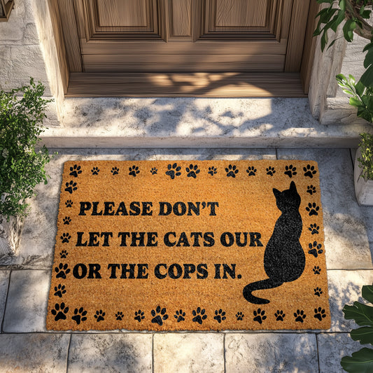 Cat Lover? Welcome a Humorous Doormat, Keep Cats In!