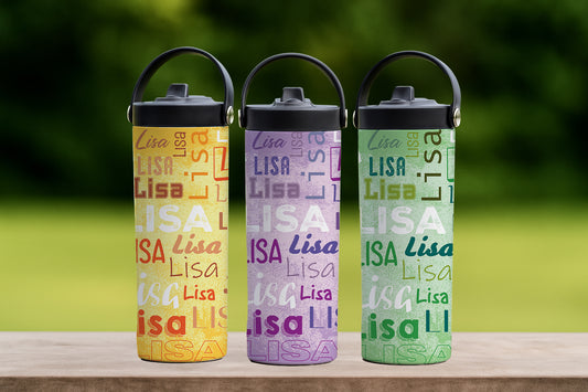 Personalize Your Steel Gym Bottle, Colorful Tumbler, BFF Matching Gift