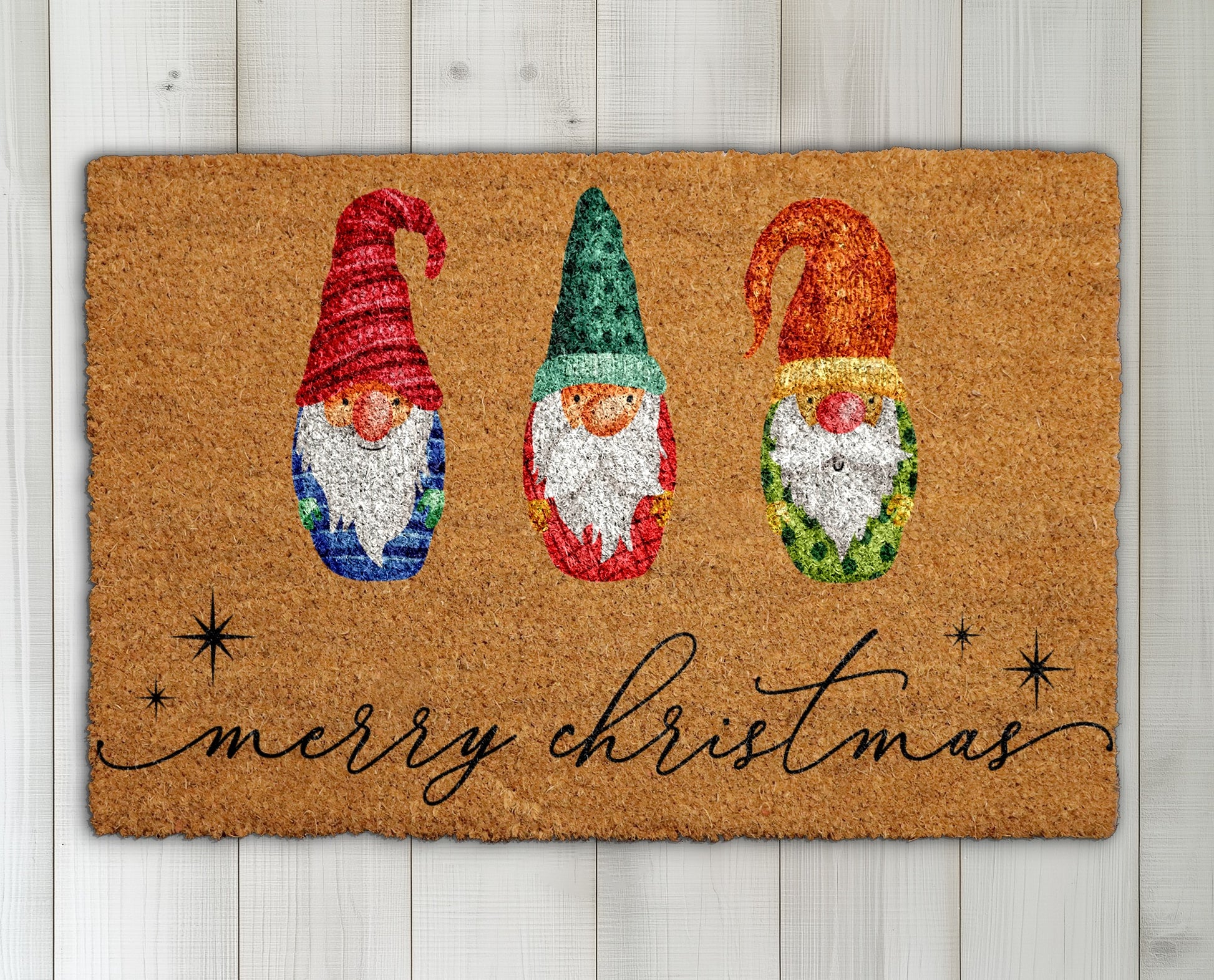 Festive Gnome Doormat, Cheerful Holiday Welcome Mat for Xmas