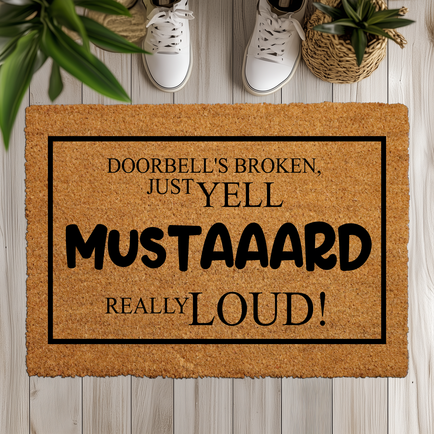 Quirky Coir Doormat, Funny Welcome Mat, Unique Home Decor Gift