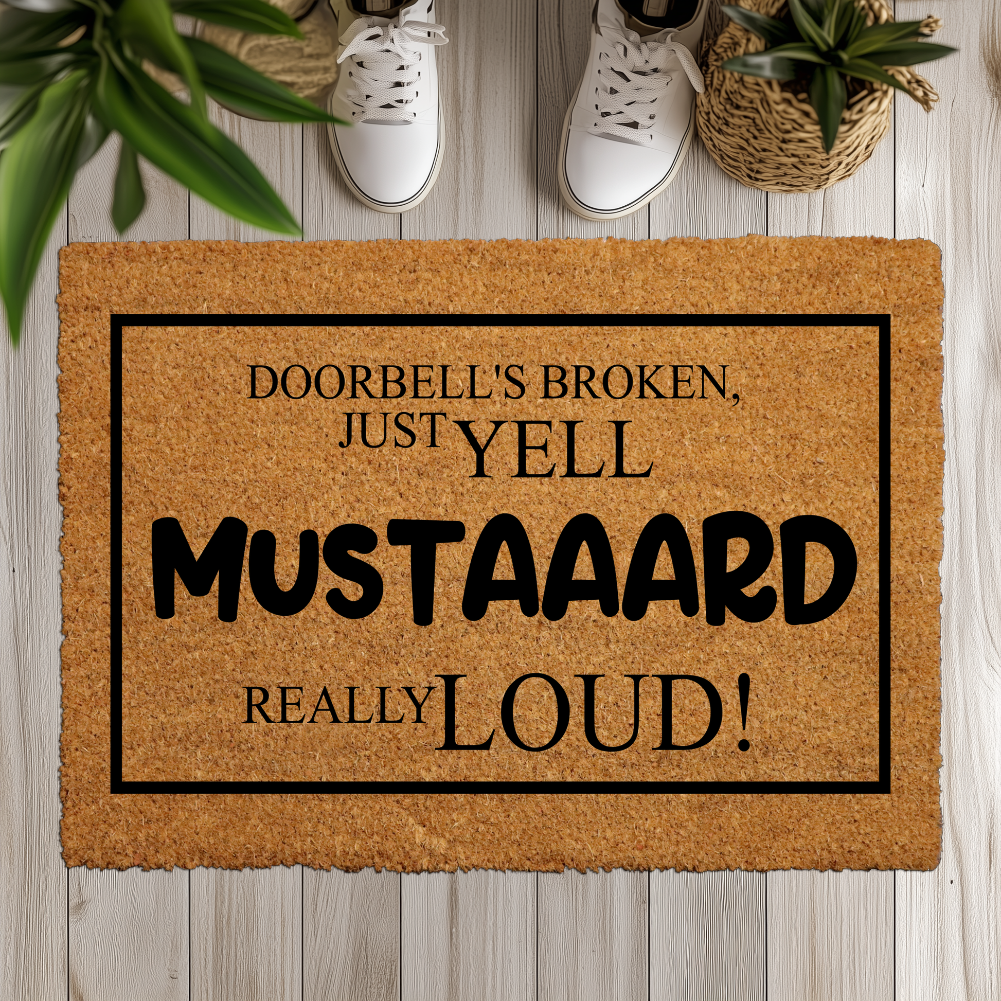 Quirky Coir Doormat, Funny Welcome Mat, Unique Home Decor Gift