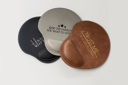 Custom Funny Leather Mousepad, Engraved Quote, Perfect Gift For Coworkers