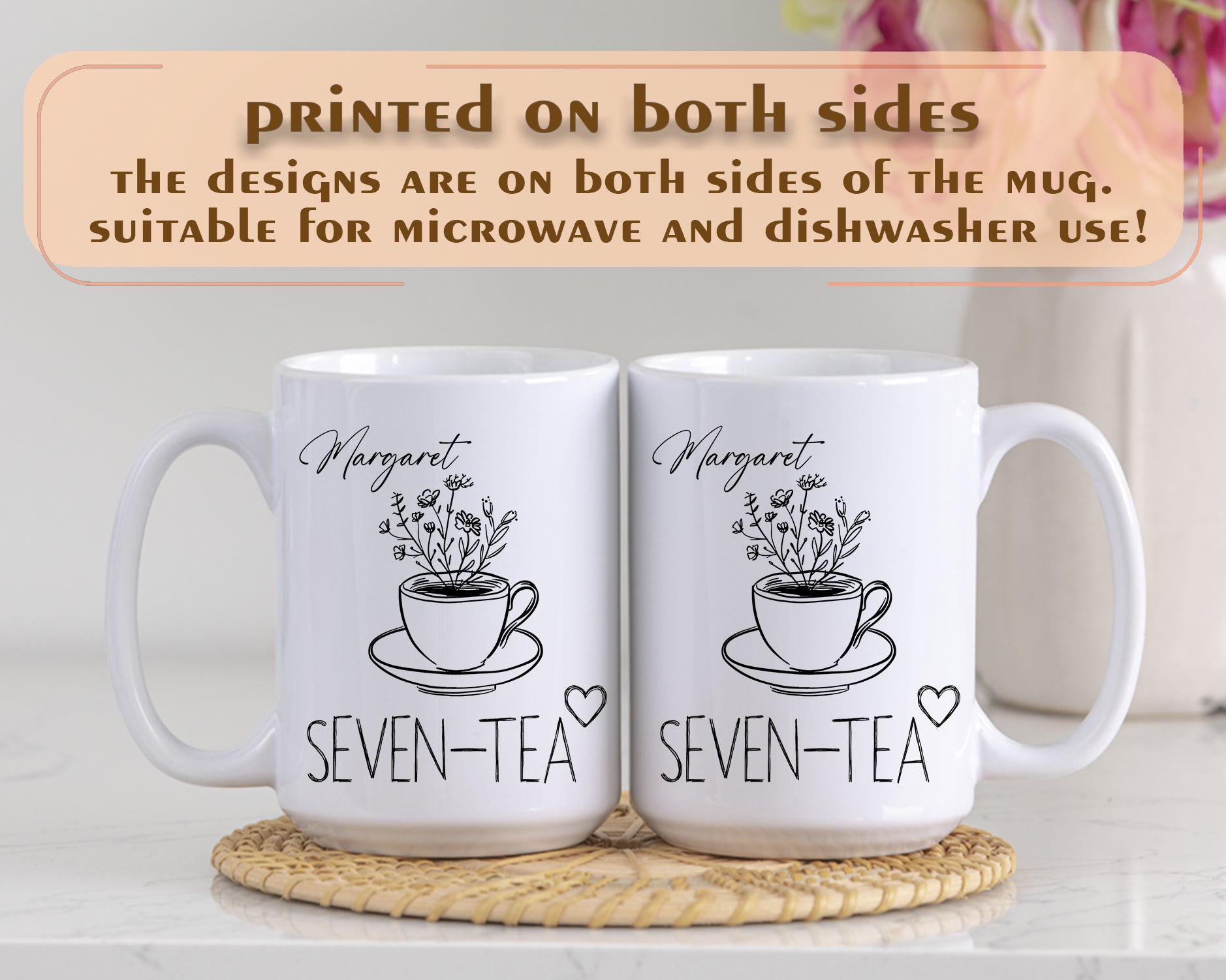Custom 70Th Birthday Tea Mug, Personalized Funny Seventy Gifts for Women