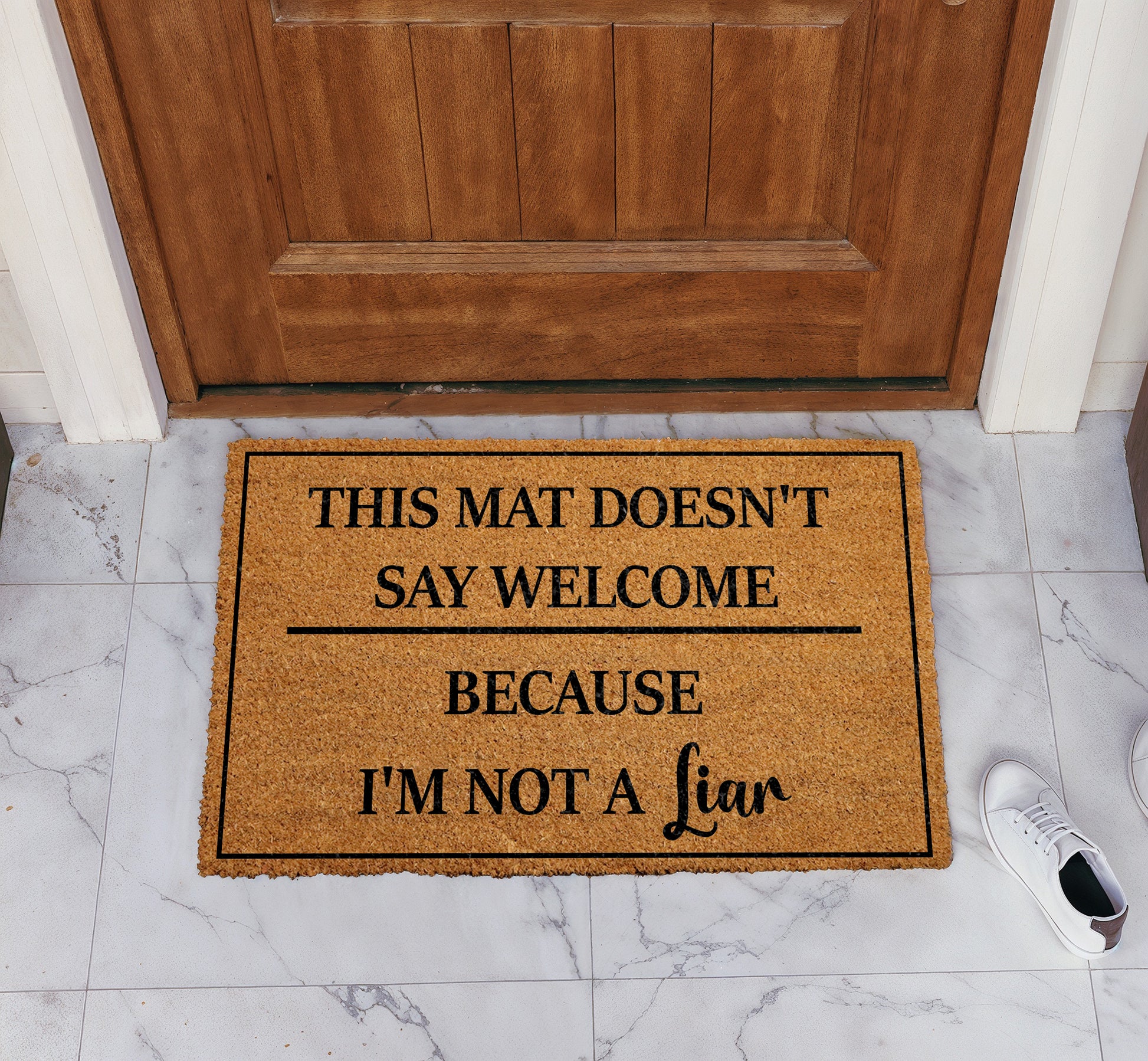 Sarcastic, Humorous Welcome Mat - A Funny Housewarming Gift
