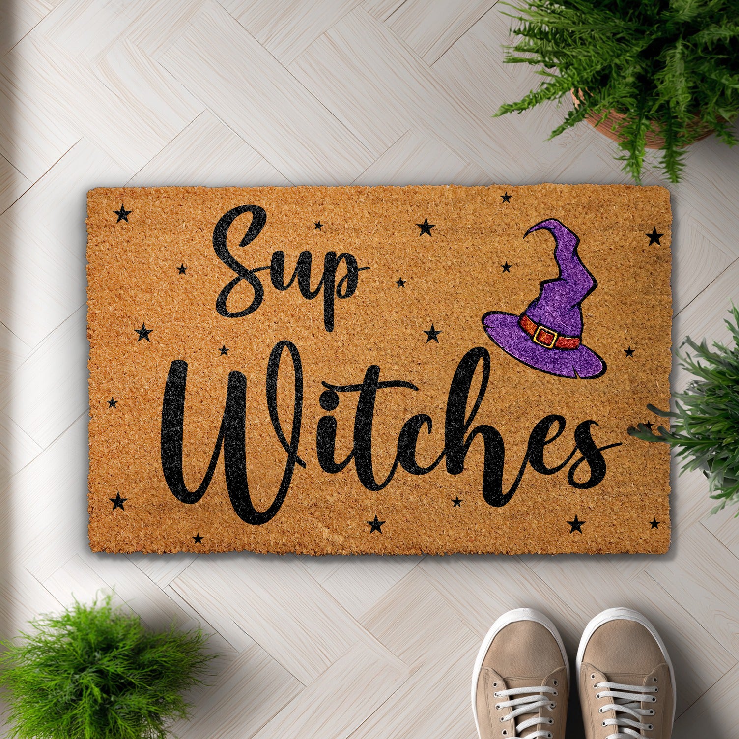 Spooky Season Welcome: Witchy Doormat for Your Front Porch