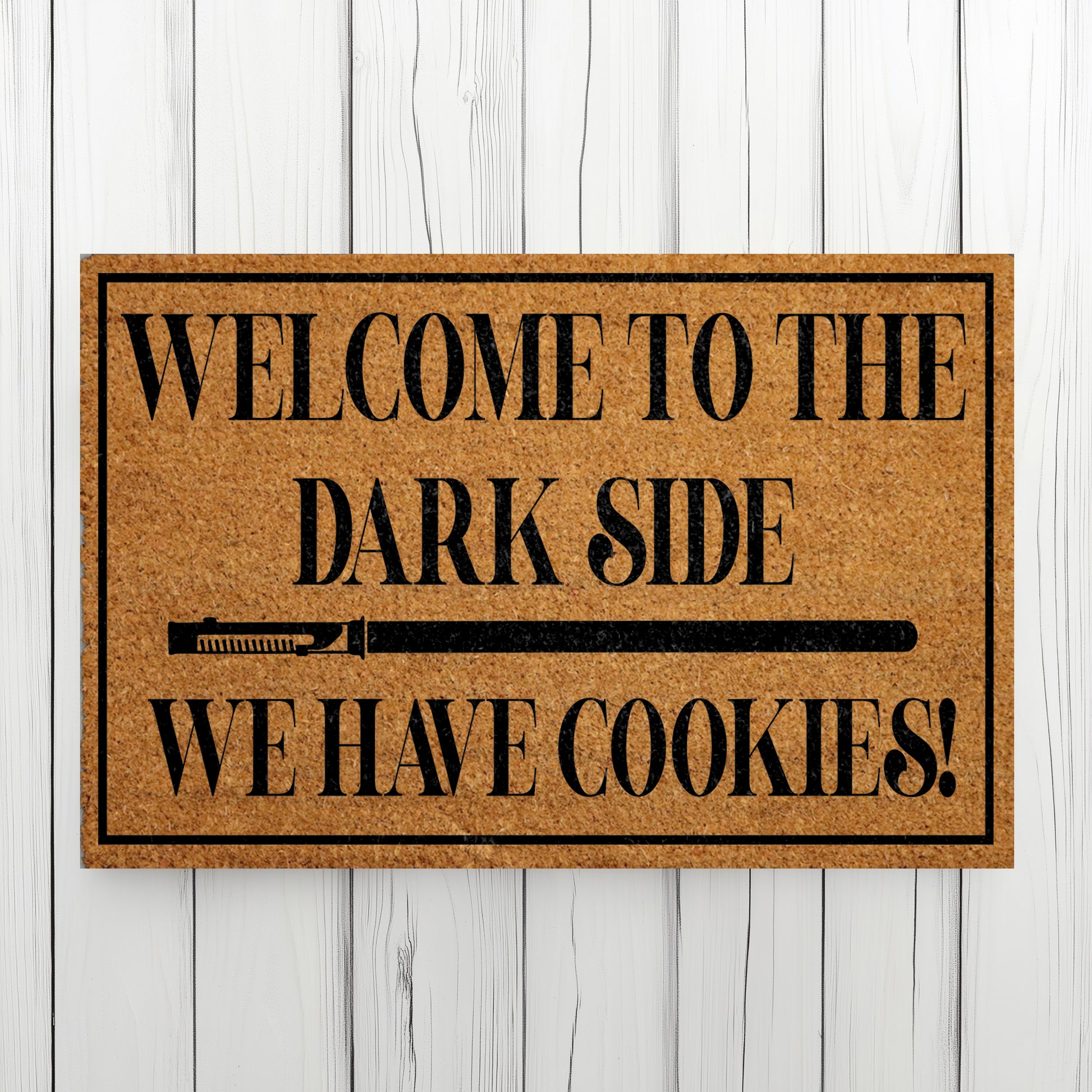 Dark Side Welcome Mat: Geeky Star Wars Decor for Sci-Fi lovers!