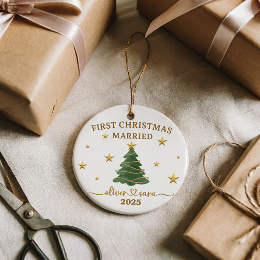 Personalize Your Tree with Our First Christmas Married Ornament!