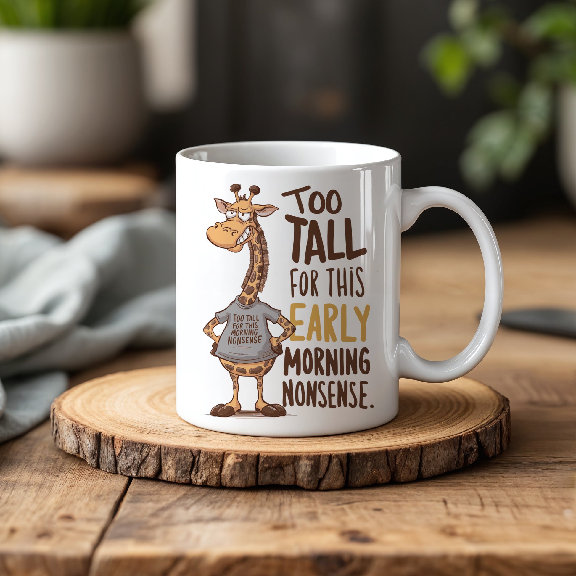 Quirky Giraffe Mug: Funny Cup for Tall Animal Lovers