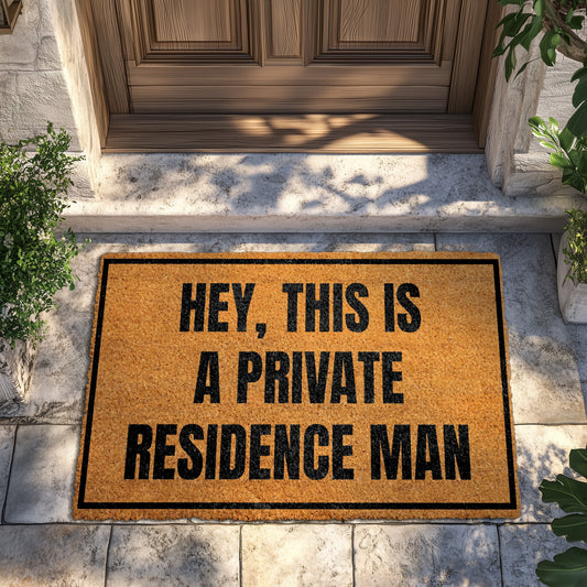 Humorous Welcome Doormat for Man Cave Home Decor, Funny Housewarming Gift
