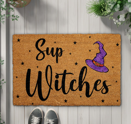 Spooky Season Welcome: Witchy Doormat for Your Front Porch