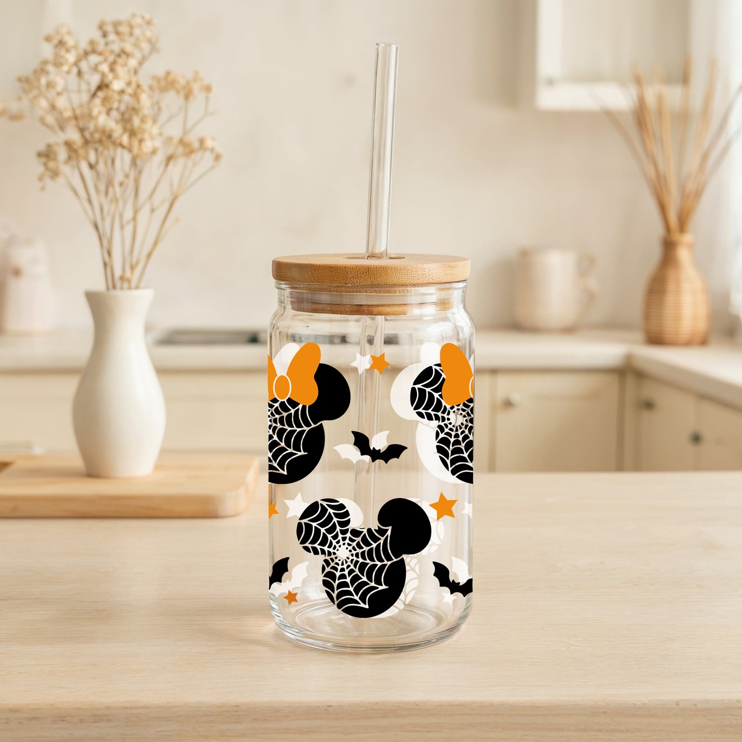 Mickey, Minnie Disney Halloween Can Tumbler - Spooky Season Giftware