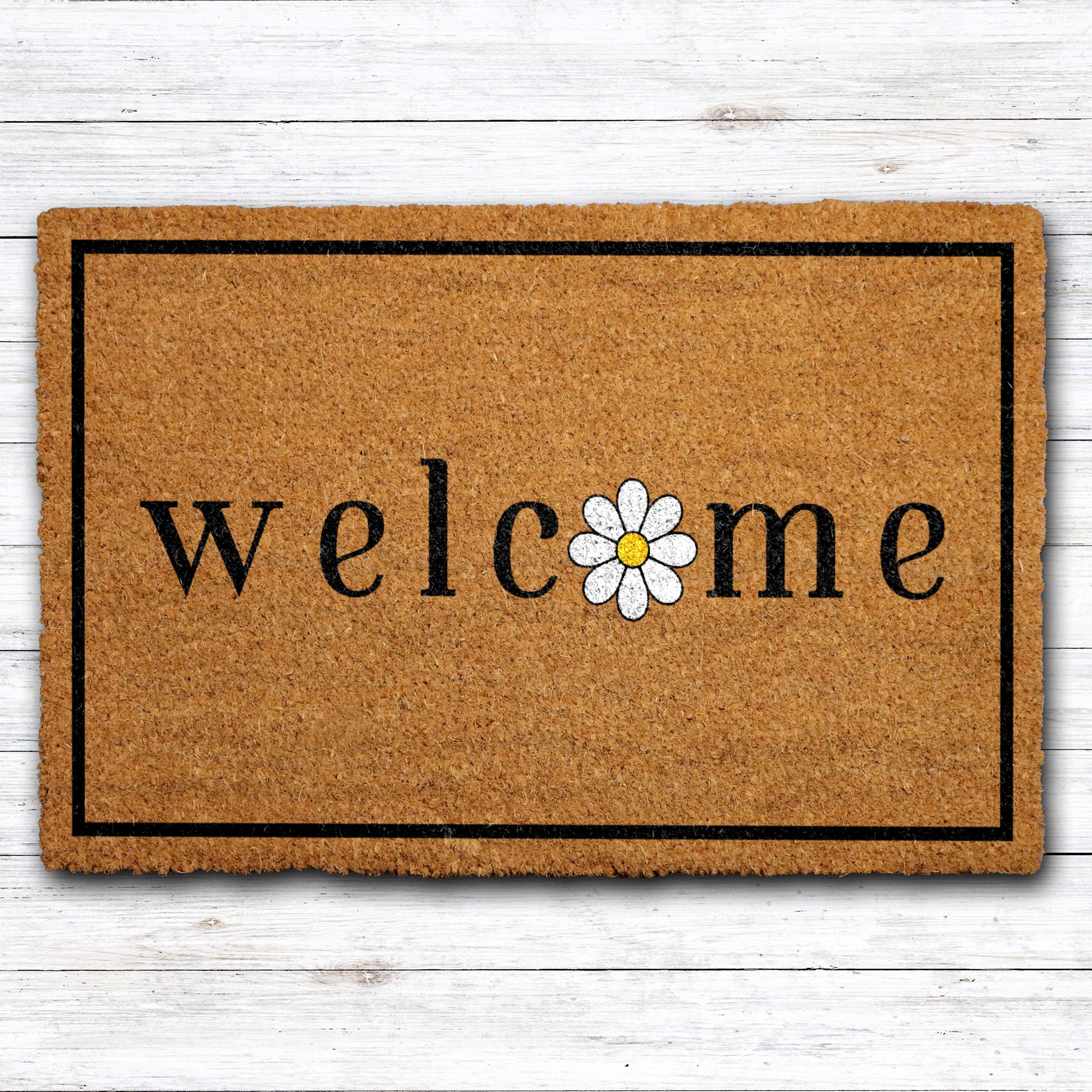 Spring Floral Welcome Mat, Farmhouse Porch Decor, Funny Housewarming Gift