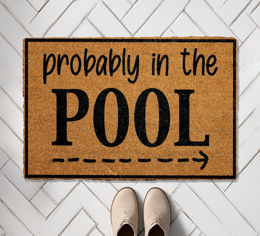 Summer Fun: Probably In The Pool Doormat, Poolside Decor