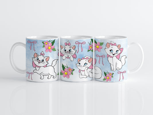 Elegant Cat Lady Mug, Aristocats Inspired Tea Cup - Cute Gift