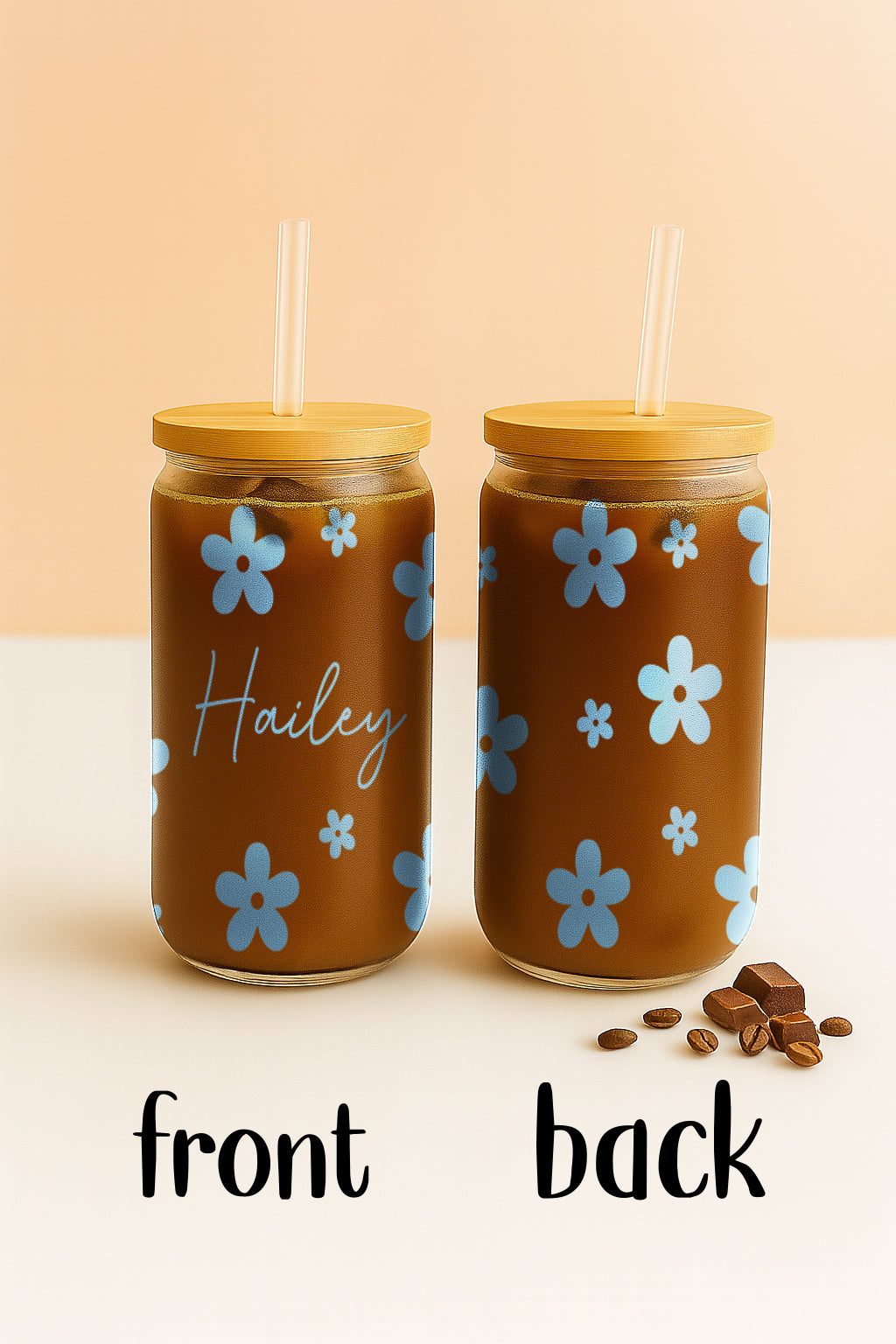 Daisy Can Glass Tumbler, Aesthetic Summer Drinkware, Cute Reusable Cup