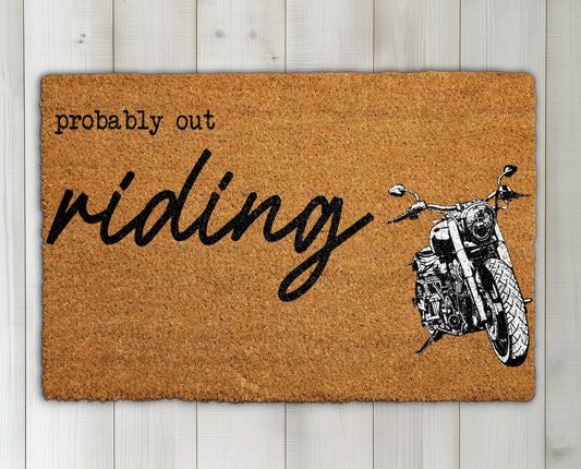 Motorcycle Lover's Garage Door Mat, Ideal Motorsport Travel Gift