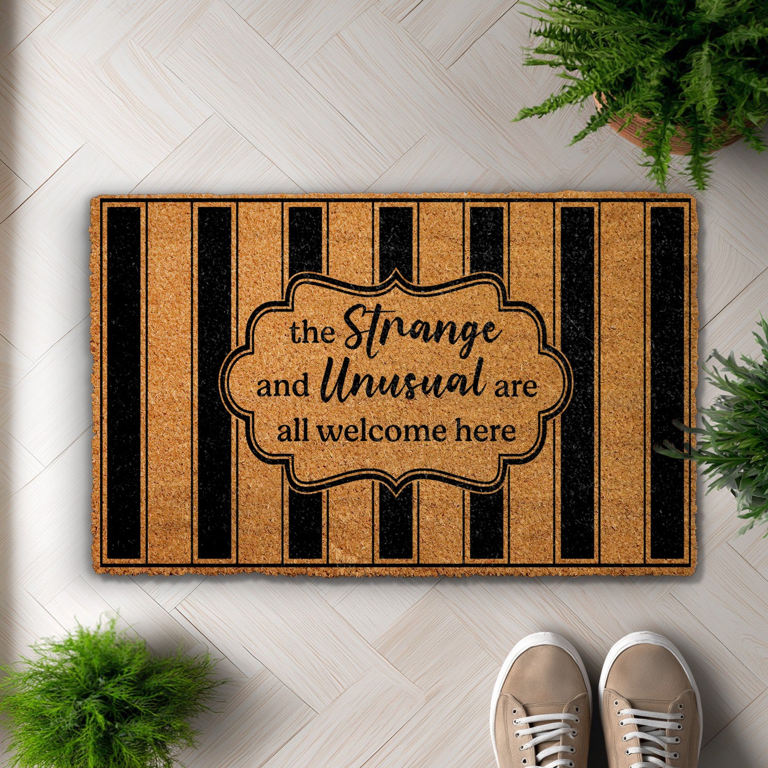 Funny, Gothic Welcome Mat for Spooky Halloween Home Décor