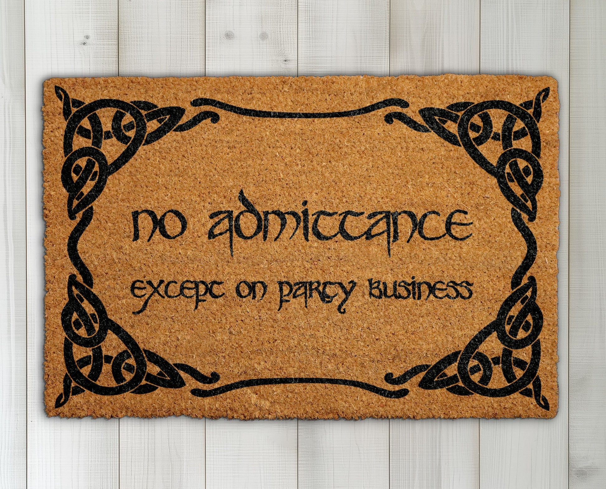Party Business Doormat, Funny Entryway Rug - Nerdy Home Decor