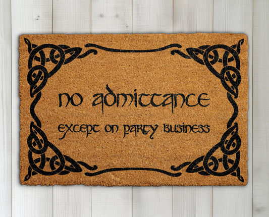 Party Business Doormat, Funny Entryway Rug - Nerdy Home Decor
